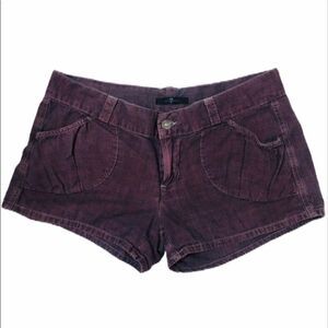 7 For All Mankind Purple Cotton Shorts